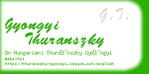 gyongyi thuranszky business card